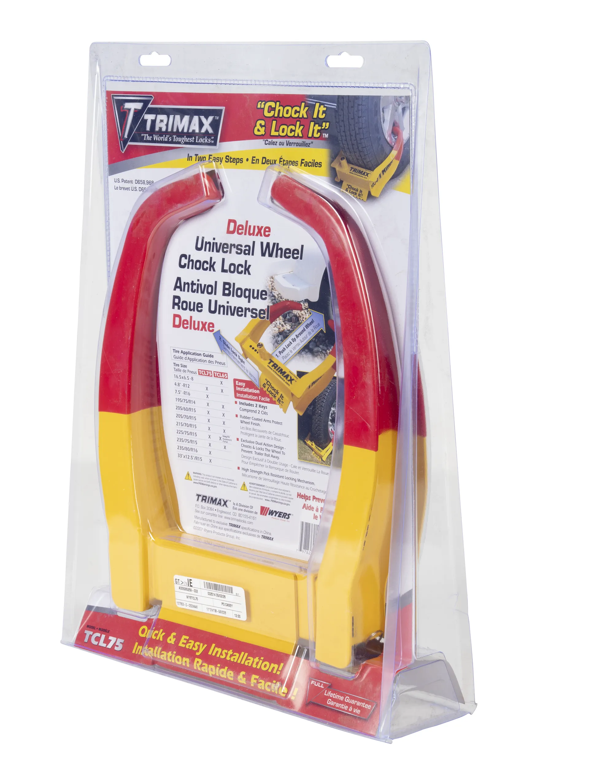 DELUXE UNIVERSAL WHEEL CHOCK LOCK