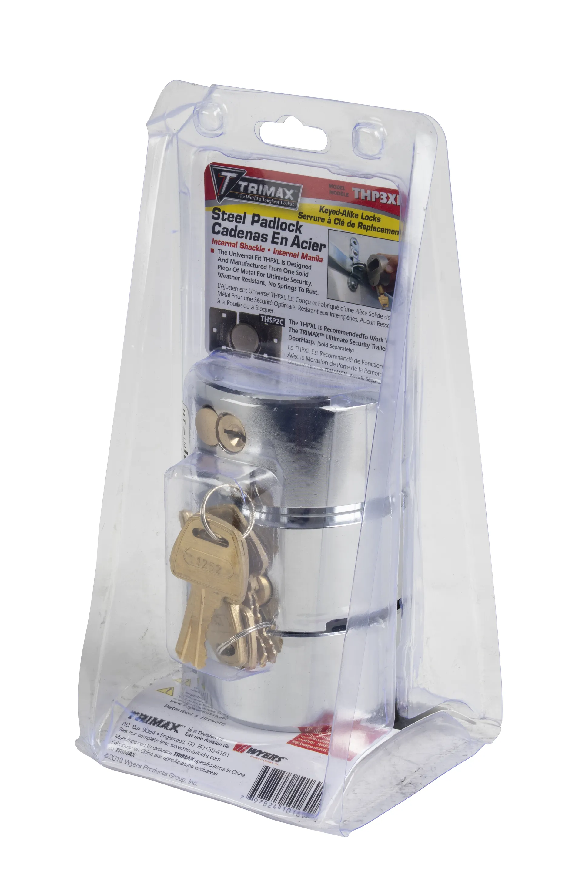 INHOCKEY PUCKIN INTERNAL SHACKLE TRAILER DOOR LOCKS3PACK KEYED ALIKE