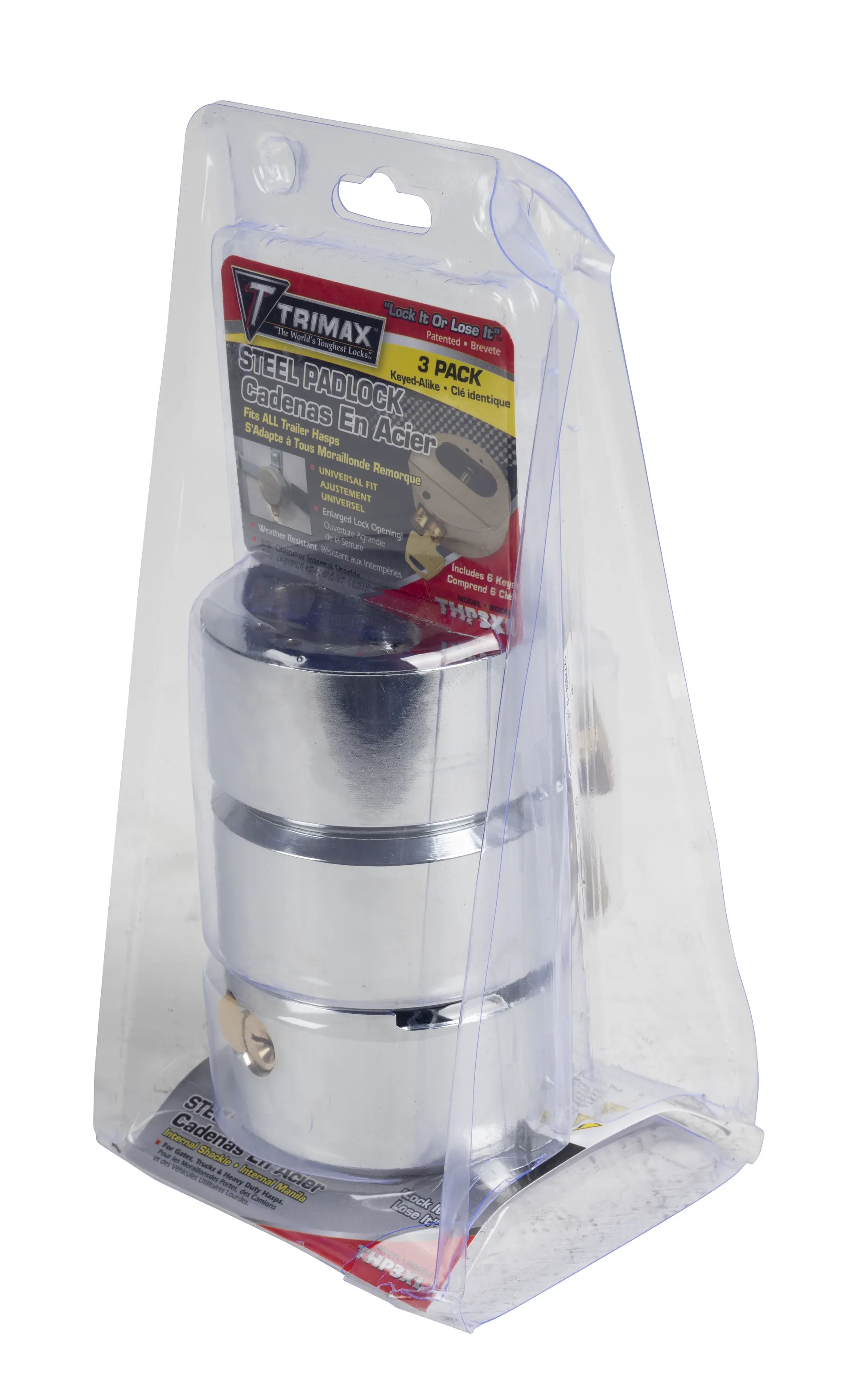 INHOCKEY PUCKIN INTERNAL SHACKLE TRAILER DOOR LOCKS3PACK KEYED ALIKE