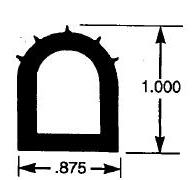 Seal - "D" - 500' - Black - w/5 Fingers