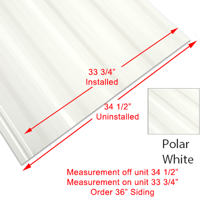 Siding - 024 - 36" x 96" - 1MDM SL - Polar White
