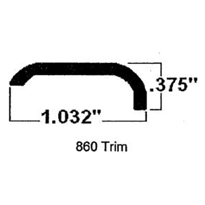 Trim - 16' - Polar White - Non Insert - Short Leg