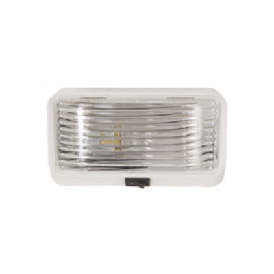 LIGHT,PORCH WHITE WITH CLEAR LENS AND SWITCH