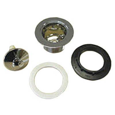 DRAIN, SHOWER, 1-1/2", W/LOCKNUT & POP STOP, PLAST