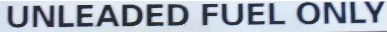 LABEL, UNLEADED FUEL ONLY, BLACK