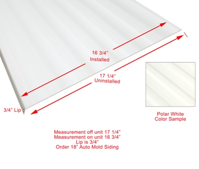 Siding - 024 - 18" x 96" - 1MDM A - Polar White