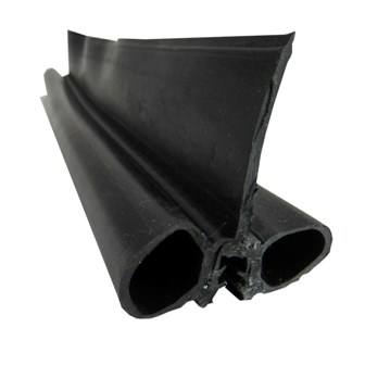 Seal - Double Bulb - 2" - Black - Clamp w/Wiper - 200'/Bx