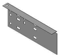 Step - Outrigger - Rectangular - LHF - 13-3/8" x 5 1/2" x 1 1/2" - Angled
