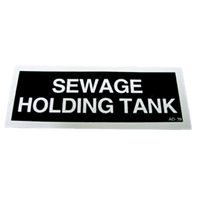 Label - "Sewage Holding Tank" (100/Qty)