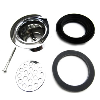 DRAIN, SHOWER, STRAINER, 2-1/2", W/ GRID & SCREW,