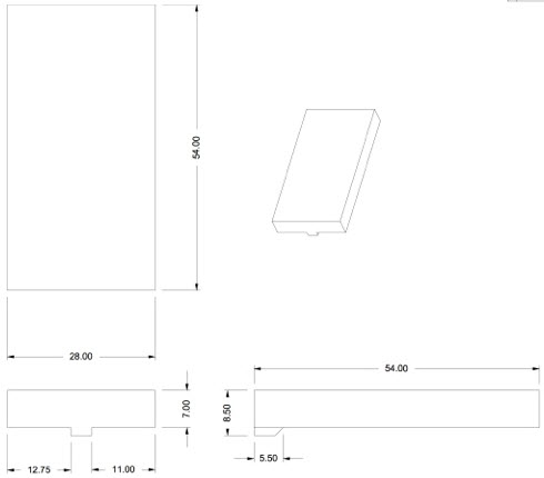 Tank - Water - 28" x 54" x 7"