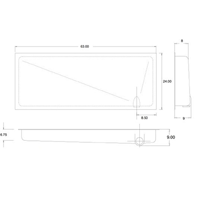 Tank - Holding - 24 x 63 x 9 - RH