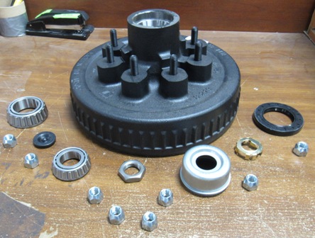Axle - Hub and Drum - For 8 Lug - Complete