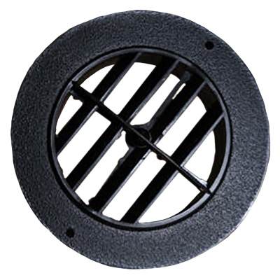 ROTAIRE, GRILL, 4", BLACK NO DAMPER