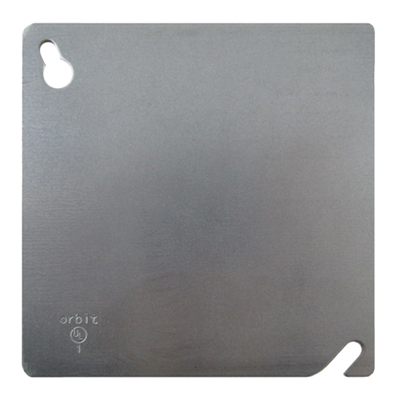 Plate - Blank Cover - 4" sq. - Flat Metal - TP472