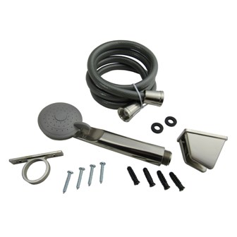 SHOWER, HEAD, SATIN NICKEL, W/HOSE, HAND HELD W/SH