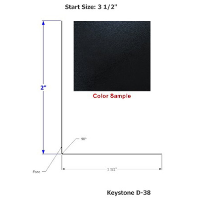 Siding - 040 - 3 1/2" x 92" - D-38 - Black