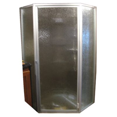 DOOR,SHOWER NEO ANGLE 15X24X15 64" HATCH NICKEL LOCK LEFT NIAGARA GLASS