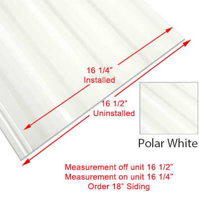 Siding - 024 - 18" x 96" - 1MDM SL - Polar White
