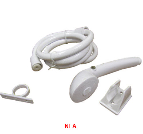Shower - Head & Hose Set - w/Ring - 60" - White