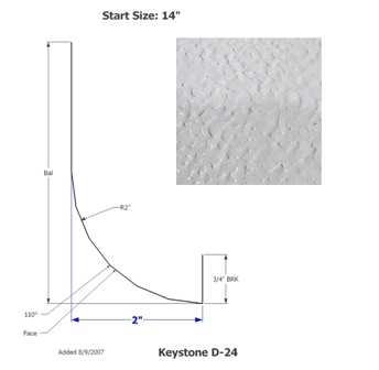 Skirt - Metal - 030 - 14" x 120" - 2"Rad - D-24 - Polar White - SE