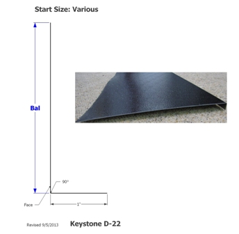 Skirt - Metal - 030 - 18" x 144" - R/T - Black Stucco
