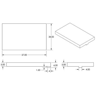Tank - Water - 34" x 57" x 5"