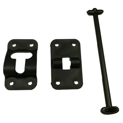 Door - Holder - 6" - Catch/Latch - Black