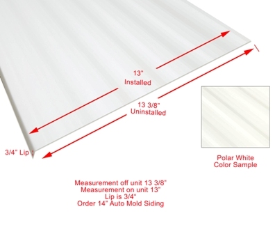 Siding - 024 - 14" x 96" - 1MDM AM - Polar White