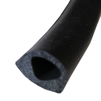 Seal - D Seal - EPDM - .57"  x .44" - Small - w/PSA Tape - Black - 400'/Bx