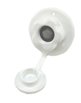 Fill - City Water w/Plastic Valve - w/Coupler Cover - White