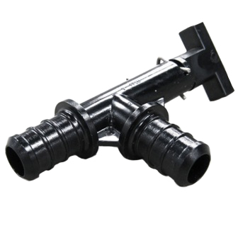 Fitting - Poly - Valve - Low Point Drain - 90 Deg