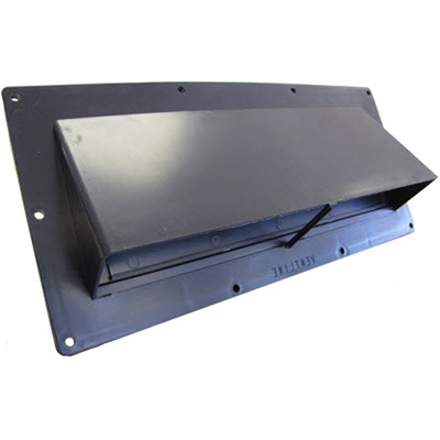 Ext Wall Vent, Black, 1-3/4in Collar Length