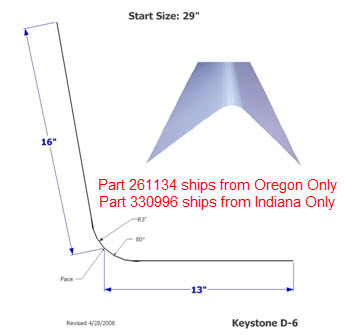 Skirt - Metal - 030 - 29" x 195" - 3" Rad - D-6 - Polar White TP