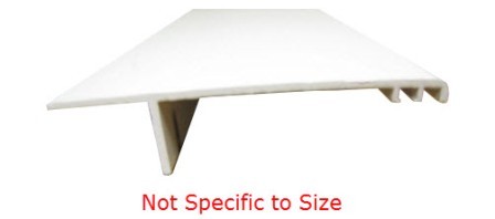 Trim - 252" - Slideout - Smooth - w/Retainer - Polar White