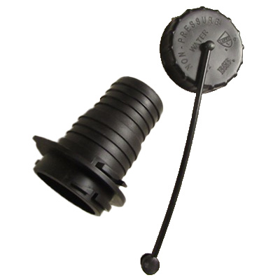 Cap - Spout & Strap - For Water Fill - Black