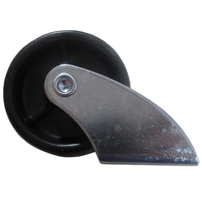 Caster - 1 7/8" Dia. - Offset - Black Wheel - Zinc