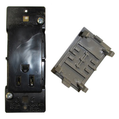 Recept - 125V - 15A - Single - SCD - Flush Mount - Black - P&S SC82156