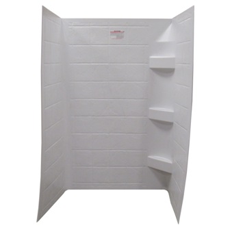Shower/Tub - Surround - 24" x 36" x 59" - Tile w/Soap Ledge - White - Rpls KRV 149026