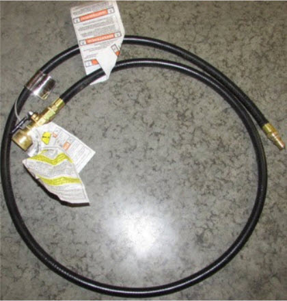 Hose - LP - 1/4" Thermoplastic - 60" Oal - 1/4" MPT x QD x QDC