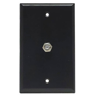 Plate - Coax - Single - Black