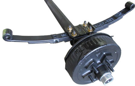 Axle - 3500# - Straight - D35 - 5 Lug - TM - Monoleaf - 3" Tube Diameter