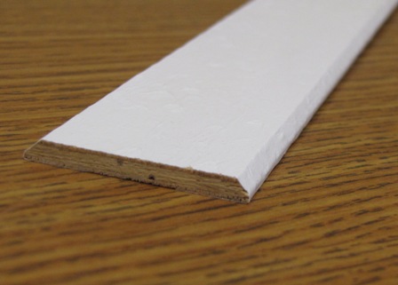 Trim - Batten - 3.6mm x 1 3/8" x 96" - F4Star - LN - Bev 2S - Mache White