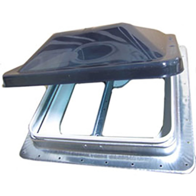 Vent - Roof - 14 1/4 x 14 1/4" - Non Powered - Hi Profile - Mill Finish - Smoke Cover - Birch White