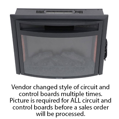 Fireplace - 26" - Electric - Curved - w/Remote Control - Greystone Model - Black - WF2613L/F2611E