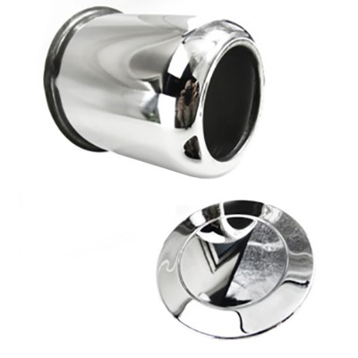 Tire - Amer Chrome - Center Cap - 3.75" - Stainless - w/Chrome Plug - Use w/T06