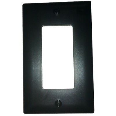 Plate - Cover Only - Screw On - For GFI - 15A120V - Black - TP26-BK
