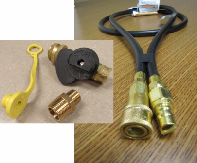 Grill - LP - Hose Assembly - w/QD - 70" Hose - Shutoff Valve