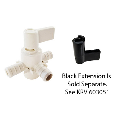 Valve - 3 Way - 1/2" B x 1/2" B x 1/2" B - Pex Poly - Alloy Valve