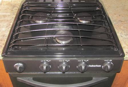 Range - 22" - Black - w/Piezo - SRNA3LBBE - Black Burner Cap - 4 Pack